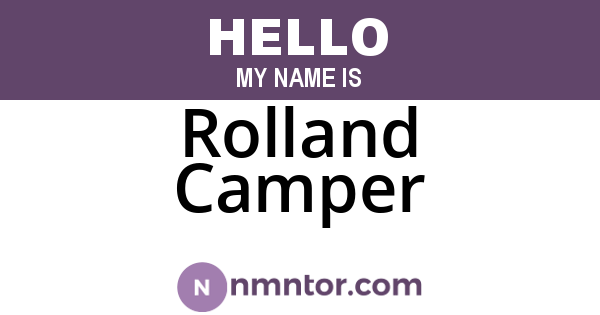 Rolland Camper