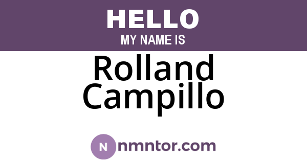 Rolland Campillo