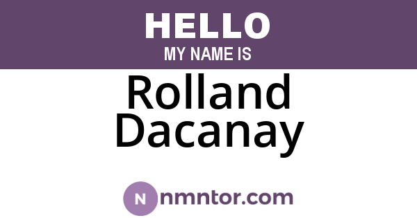 Rolland Dacanay