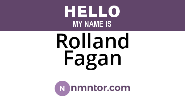 Rolland Fagan