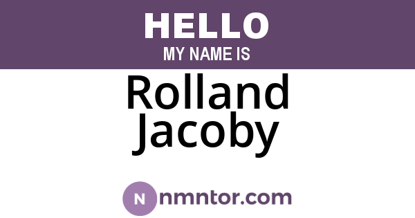 Rolland Jacoby