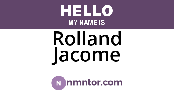 Rolland Jacome