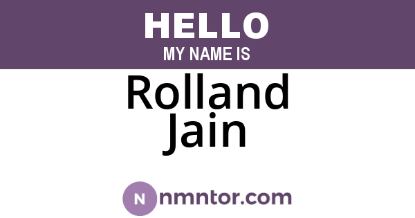 Rolland Jain