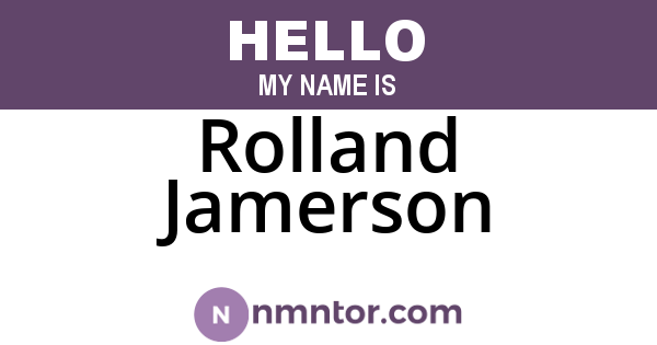 Rolland Jamerson