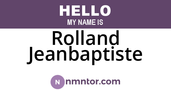 Rolland Jeanbaptiste