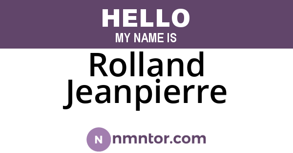 Rolland Jeanpierre