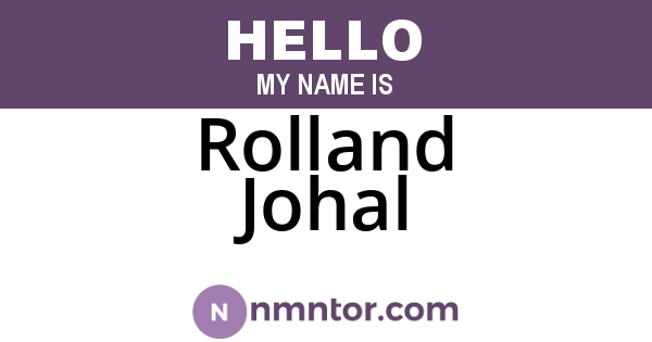 Rolland Johal