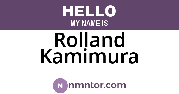 Rolland Kamimura