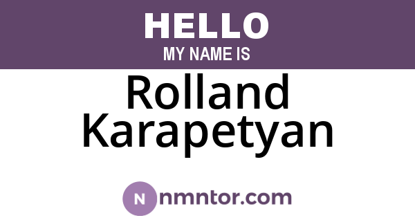 Rolland Karapetyan