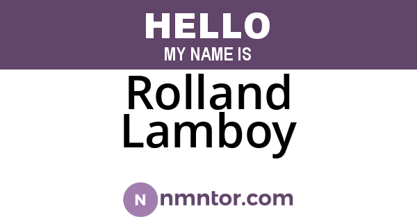 Rolland Lamboy