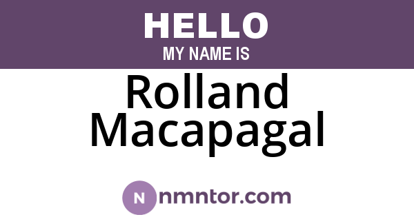 Rolland Macapagal