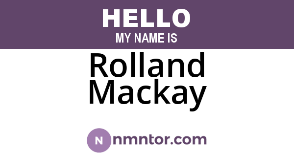Rolland Mackay