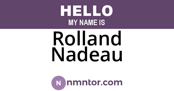 Rolland Nadeau