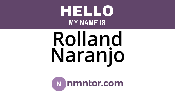 Rolland Naranjo