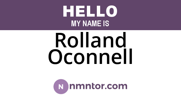 Rolland Oconnell