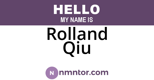 Rolland Qiu