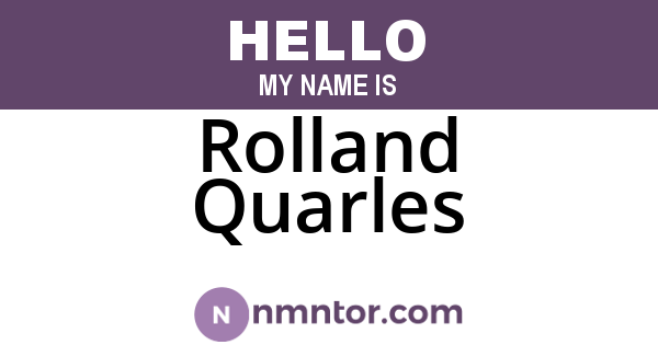 Rolland Quarles