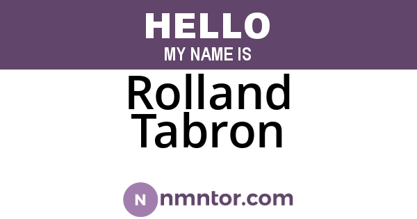 Rolland Tabron
