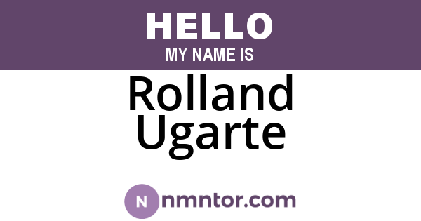 Rolland Ugarte