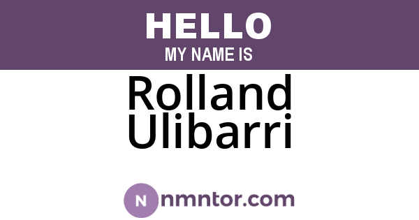 Rolland Ulibarri