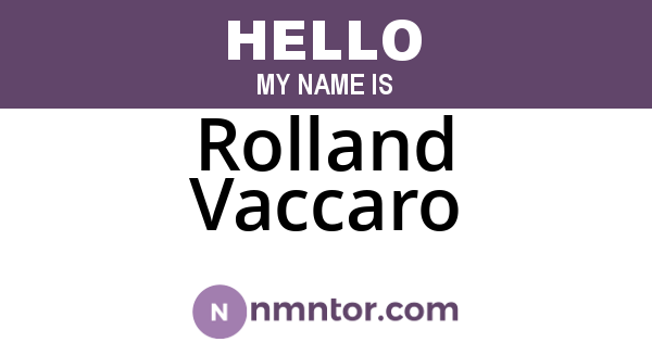 Rolland Vaccaro