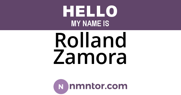 Rolland Zamora