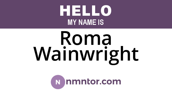 Roma Wainwright
