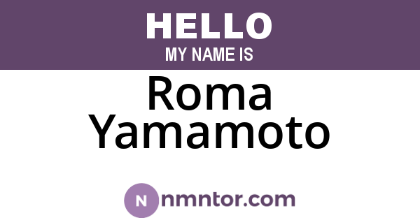 Roma Yamamoto