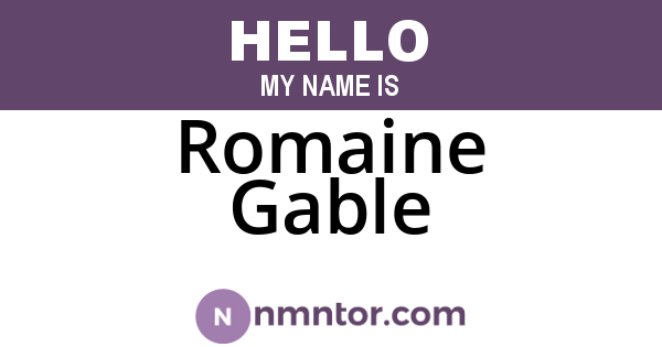 Romaine Gable