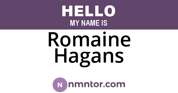Romaine Hagans