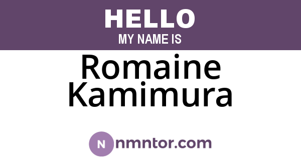Romaine Kamimura