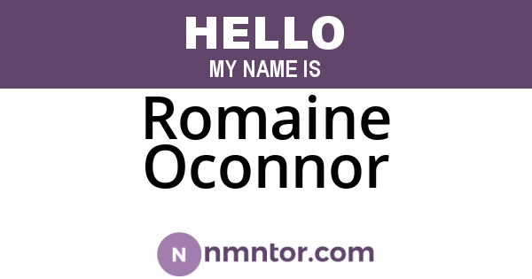 Romaine Oconnor