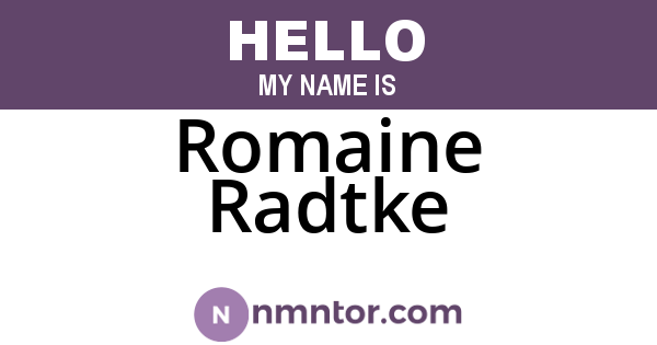 Romaine Radtke