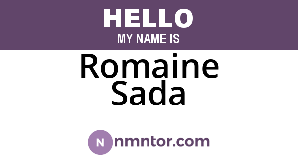 Romaine Sada