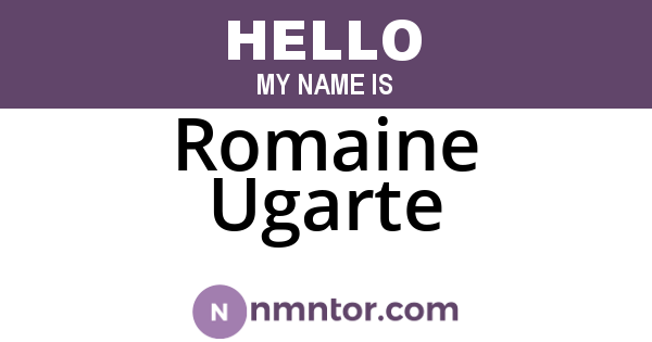 Romaine Ugarte