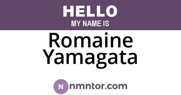 Romaine Yamagata