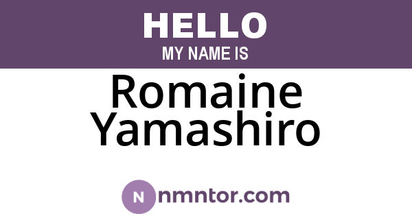 Romaine Yamashiro