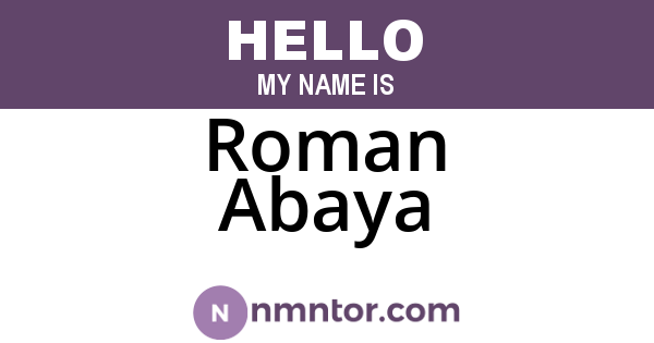 Roman Abaya