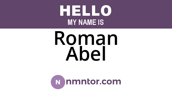 Roman Abel