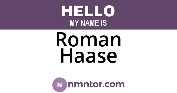 Roman Haase