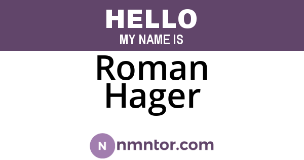 Roman Hager