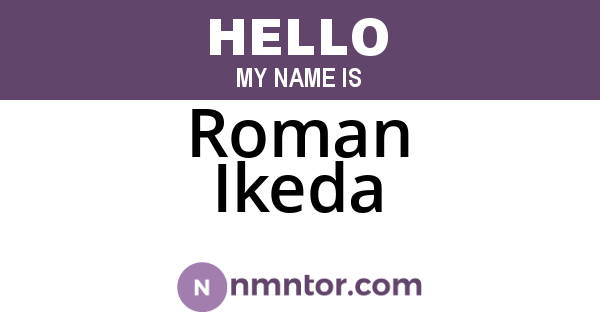 Roman Ikeda