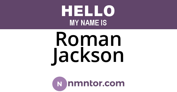 Roman Jackson