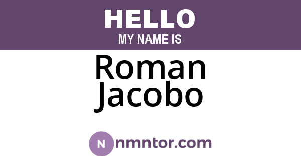 Roman Jacobo