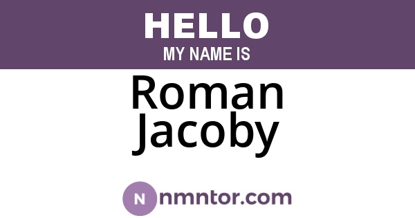 Roman Jacoby