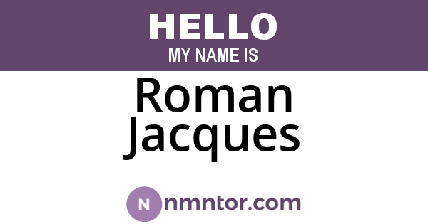 Roman Jacques