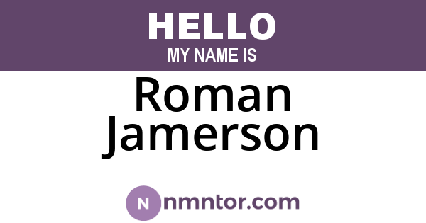 Roman Jamerson