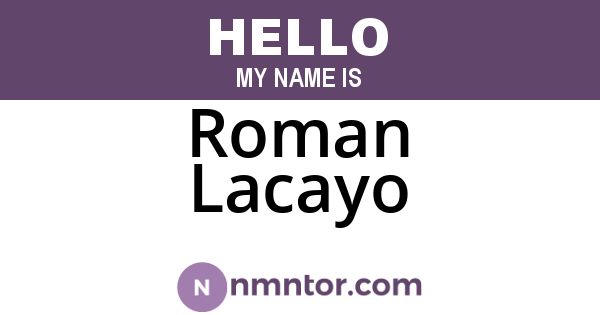 Roman Lacayo