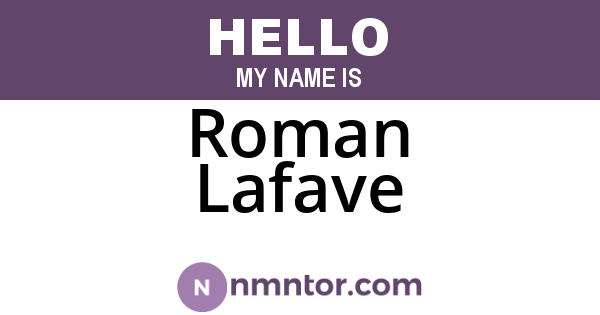 Roman Lafave