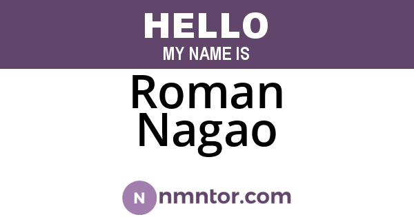 Roman Nagao